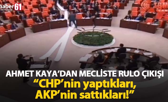 Ahmet Kaya'dan mecliste rulo çıkışı