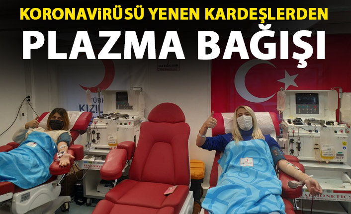 Trabzon'da koronavirüsü yenen kardeşlerden plazma bağışı
