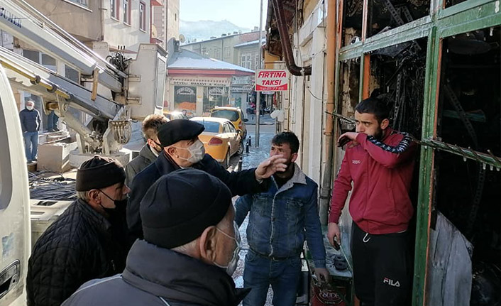 Bayburt'ta iş yerinde yangın