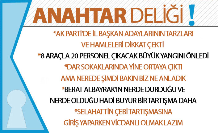 Anahtar Deliği 09.01.2021 AK Parti Trabzon İl Başkanlığı kulisleri hareketlendi