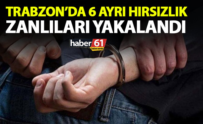 Trabzon’da 6 ayrı hırsızlık olayının failleri yakalandı