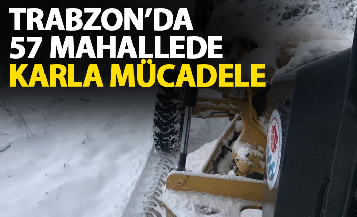 Trabzon'da 57 mahallede karla mücadele
