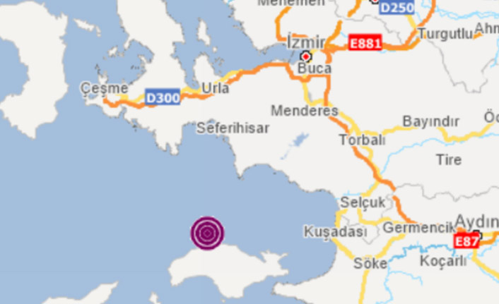 Ege Denizi'nde peş peşe depremler