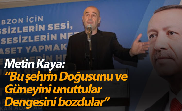 Metin Kaya: “Bu şehrin Doğusunu ve Güneyini unuttular, Dengesini bozdular”