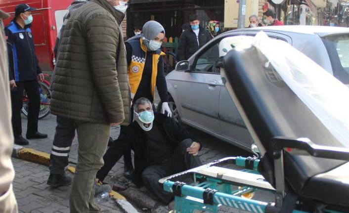 Otomobil yayaya çarptı: 1 yaralı