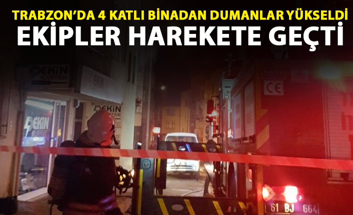 Trabzon'da korkutan yangın! 4 katlı binadan dumanlar yükseldi