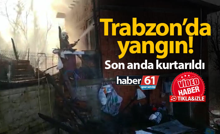 Trabzon'da ahır yangını