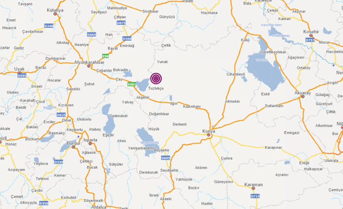 Konya'da 4.7 büyüklüğünde deprem