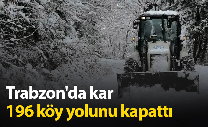 Trabzon'da kar 196 köy yolunu kapattı