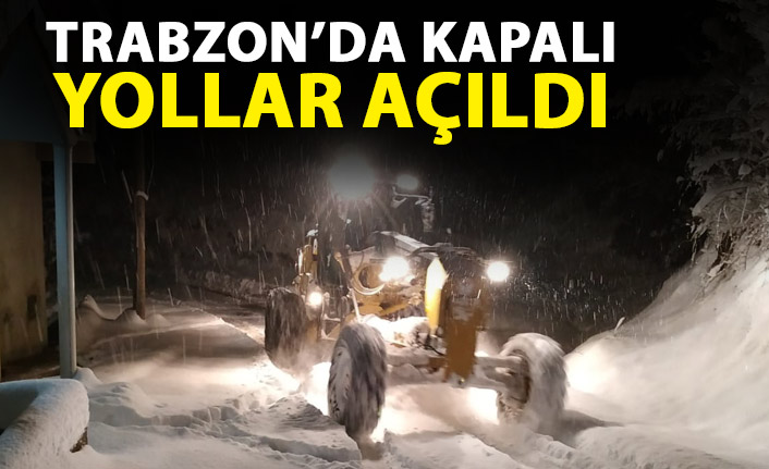 Trabzon'da kapalı köy yolu kalmadı