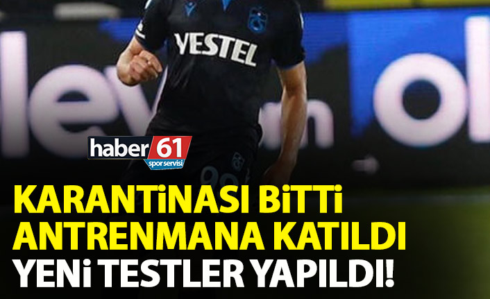 Trabzonspor'da karantinası biten isim antrenmana katıldı