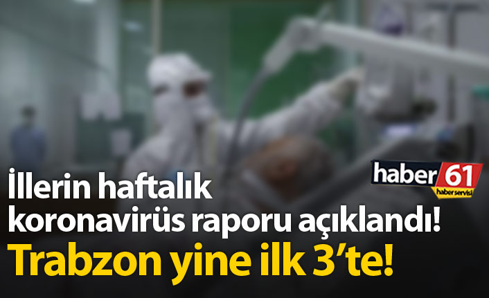 İşte Trabzon'un haftalık vaka sayısı!