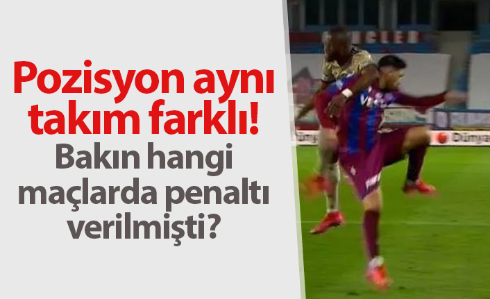 Trabzonspor'a verilmeyen penaltı başka maçlarda verilmişti