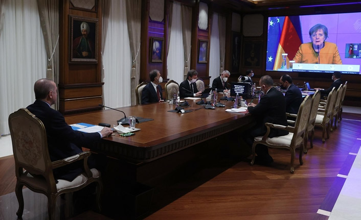 Erdoğan ile Merkel görüşmesinde Türkiye-Almanya ilişkileri ele alındı