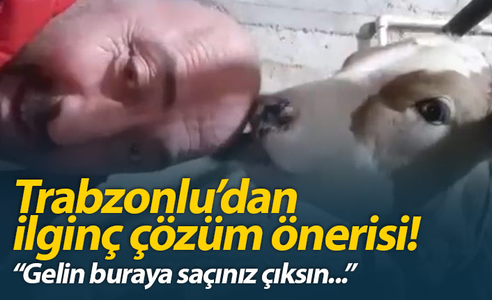 Saçı olmayan Trabzonlu'dan ilginç çözüm