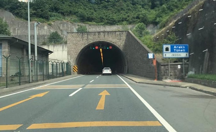 Araklı tünelinde çalışma 10.03.2021