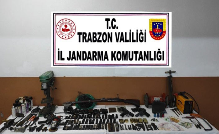 Trabzon’da kaçak silah atölyesine baskın