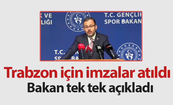 Trabzon için imzalar atıldı!