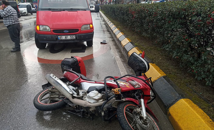 Trabzon'da yağmur kaza getirdi! 1 yaralı