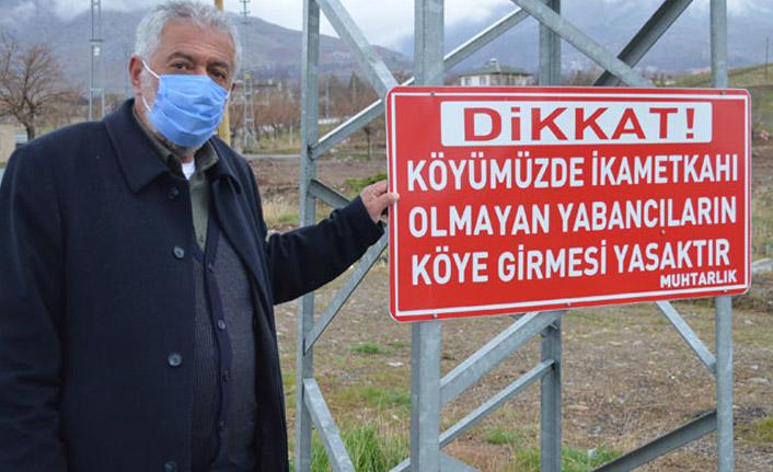 Muhtardan korona virüse tabelalı önlem