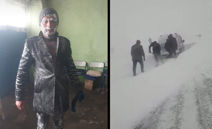 Öğrencilerine giderken tipide mahsur kaldılar!