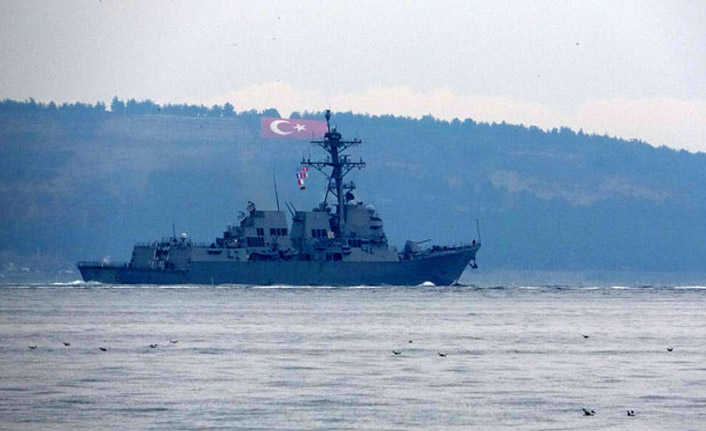 ABD savaş gemisi, Çanakkale Boğazından geçti