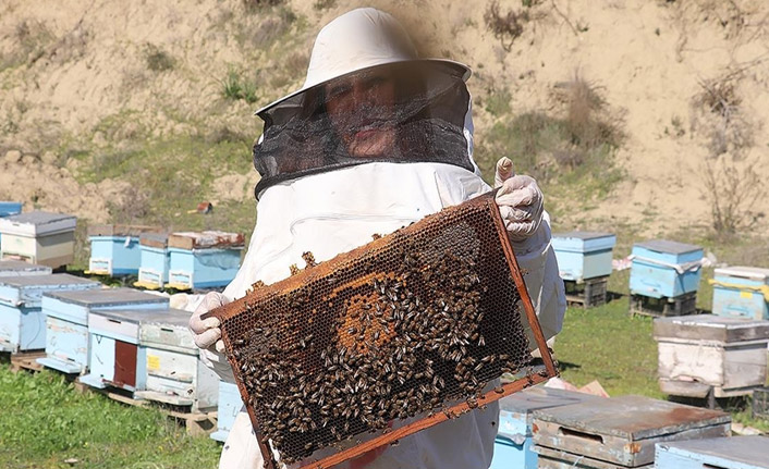 Eşine destek için başladığı arıcılık, mesleği haline geldi