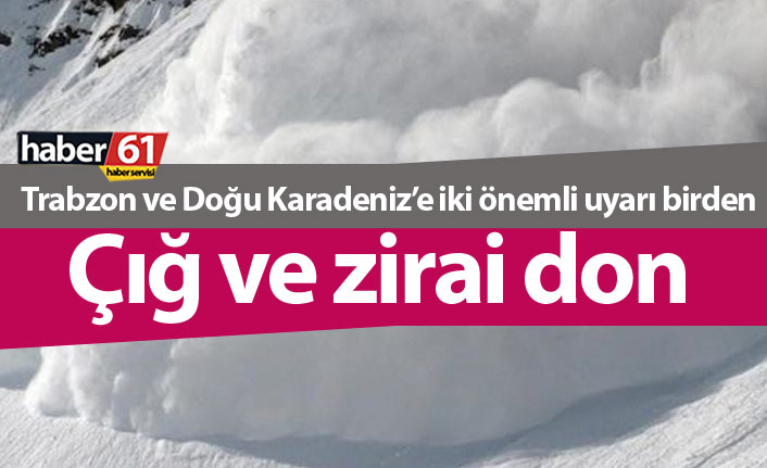 Doğu Karadeniz'e çığ ve zirai don uyarısı