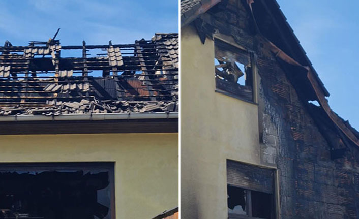 Damadına kızan Alman evi ateşe verdi!