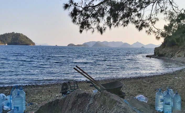 Ünlü koydaki kaçak inşaat çalışmasına ceza yağdı