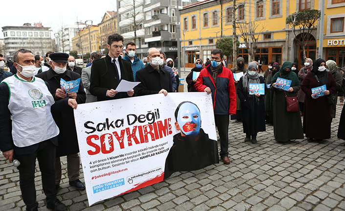 Trabzon'da Uygur Türkleri protestosu