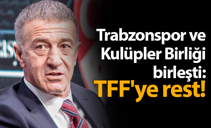 Kulüpler Birliği'nden Trabzonspor'a destek