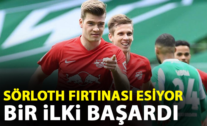 Sörloth fırtınası esiyor! Leipzig formasıyla bir ilki başardı