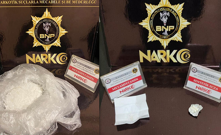 Bayburt’ta sentetik uyuşturucu ele geçirildi