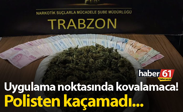 Trabzon'da uygulama noktasında kovalamaca