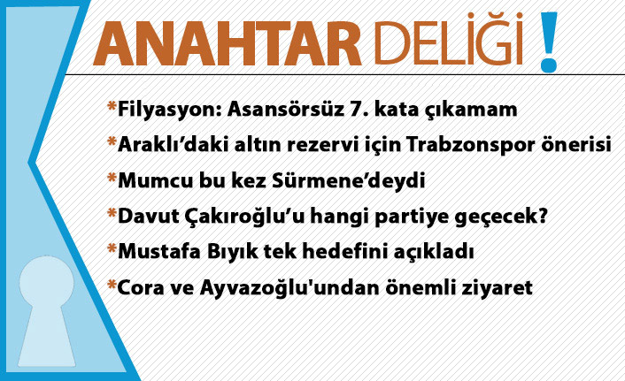 Anahtar Deliği 16.04.2021: Araklı’daki altın rezervi için Trabzonspor önerisi!