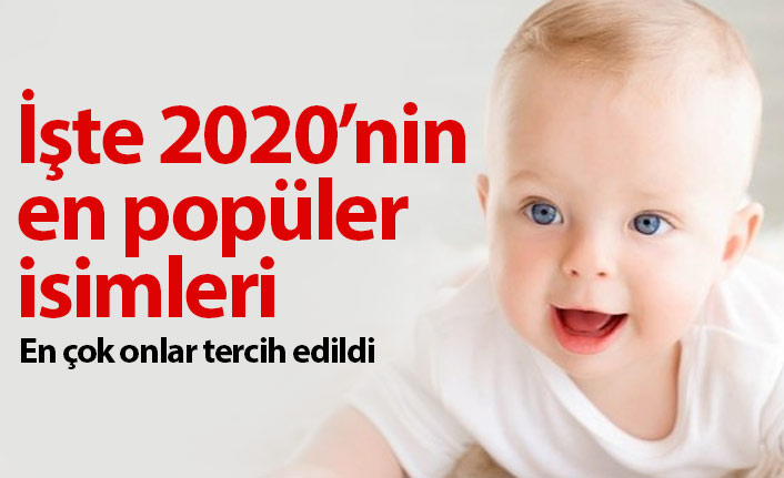 En çok kullanılan isimler belli oldu