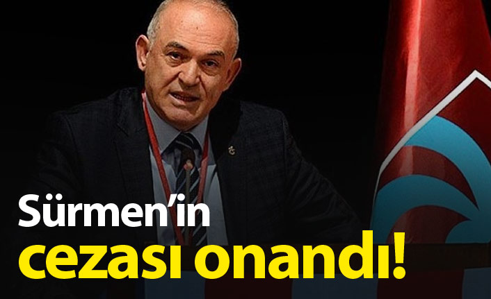 Trabzonspor'da Ali Sürmen'in cezası onandı