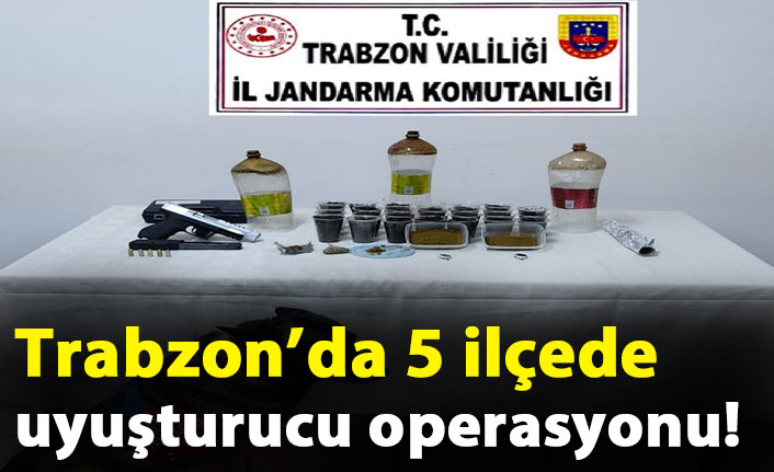 Trabzon’da 5 ilçede uyuşturucu operasyonu! 9 kişi gözaltında
