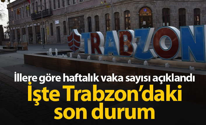 İşte haftalık vaka oranı! Trabzon'daki rakam...