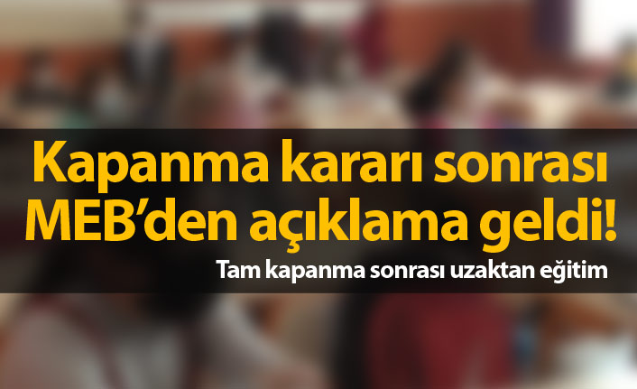 MEB'den uzaktan eğitim kararı