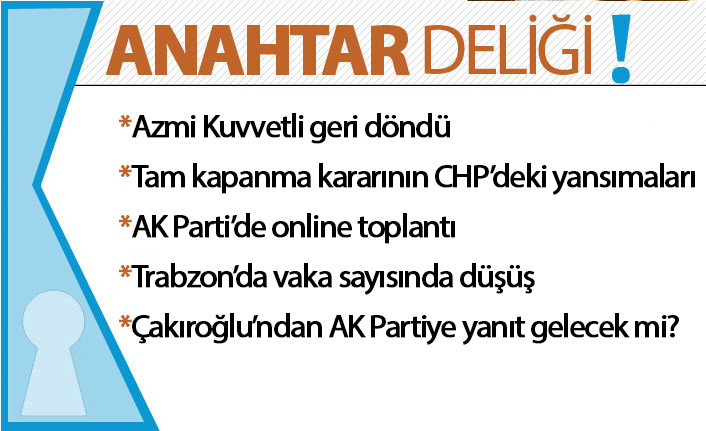 Anahtar Deliği 27.04.2021: Azmi Kuvvetli Partiye Döndü: “İyileşiyorum, İYİ ki Varsınız”