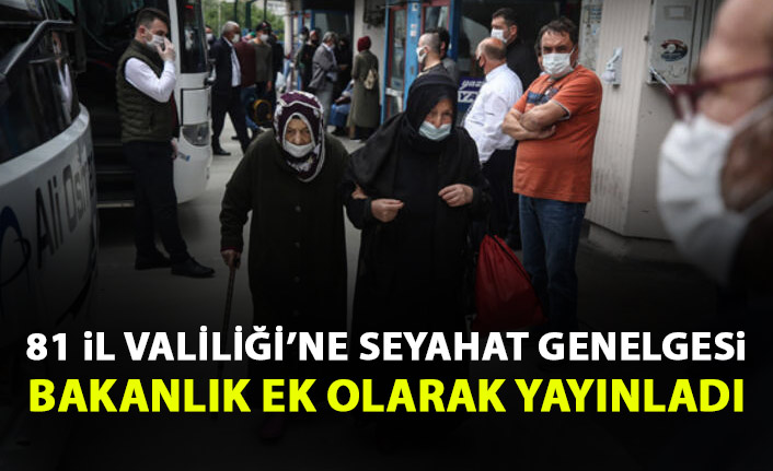 81 İl valiliğine seyahat genelgesi!