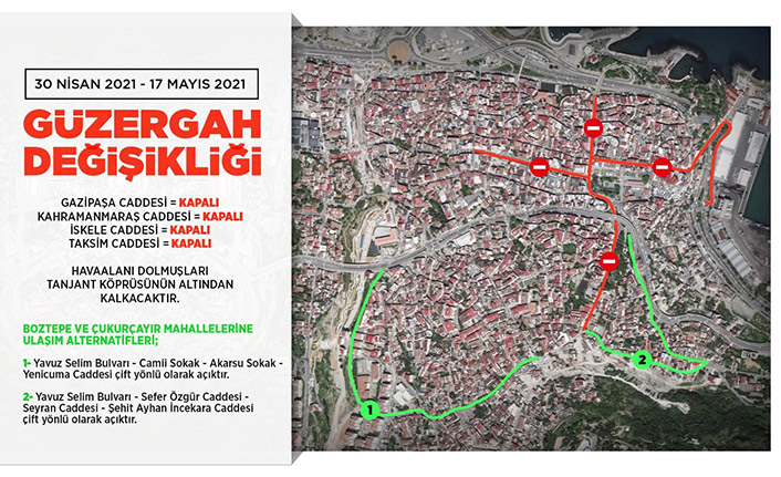 Trabzon'da tam kapanmada bu yollar kapalı olacak!