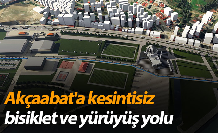 Akçaabat'ta kesintisiz bisiklet ve yürüyüş yolu yapılıyor