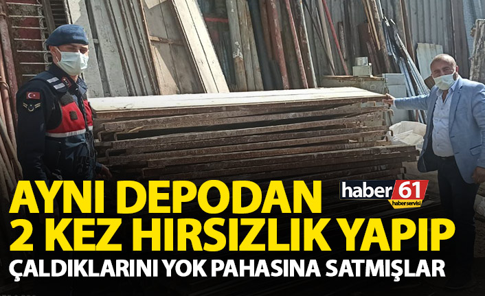 Trabzon’da çaldıkları demirleri yok pahasına sattılar