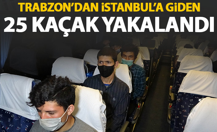 25 kaçak Trabzon'dan İstanbul'a giderken yakalandılar!