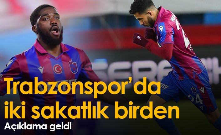 Trabzonspor'da iki sakatlık birden