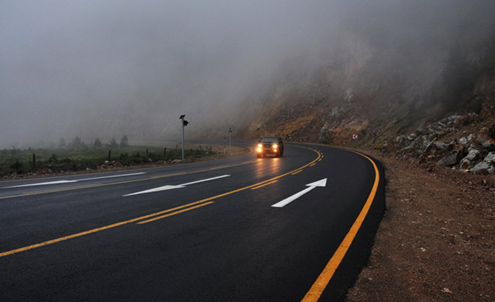 Trabzon-Gümüşhane yolunda çalışma. 11 Mayıs 2021