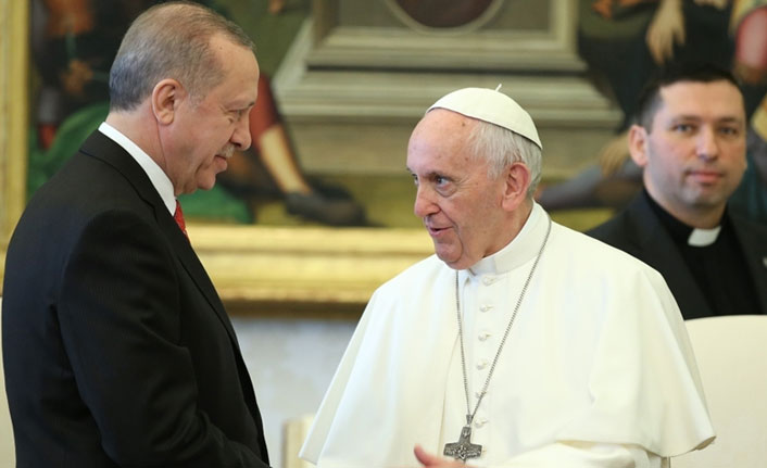 Cumhurbaşkanı Erdoğan, Papa Fransuva ile görüştü